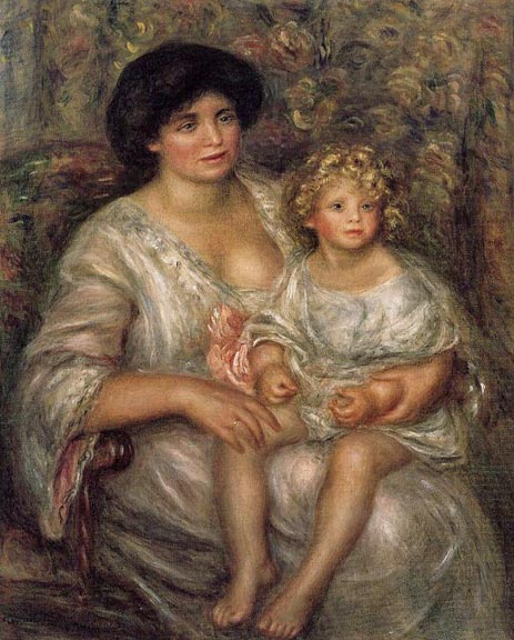 Madame Thurneyssan and Her Daughter, 1910 | Renoir | Painting Reproduction