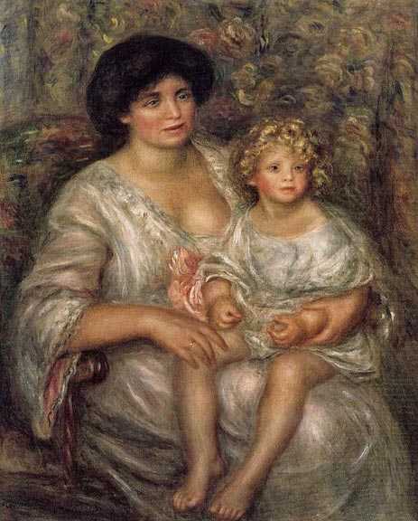 Madame Thurneyssan and Her Daughter | Renoir | Painting Reproduction