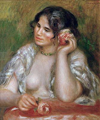 Gabrielle with a Rose, 1911 | Renoir | Gemälde Reproduktion