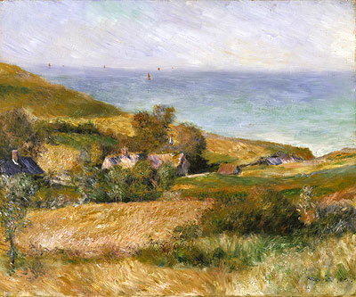 View of the Seacoast near Wargemont in Normandy, 1880 | Renoir | Painting Reproduction