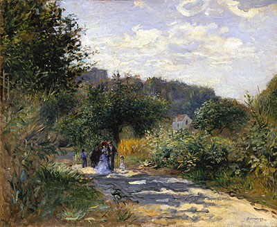 A Road in Louveciennes, c.1870 | Renoir | Painting Reproduction