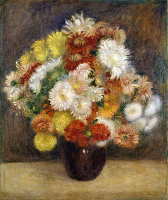 Bouquet of Chrysanthemums, 1881 | Renoir | Painting Reproduction