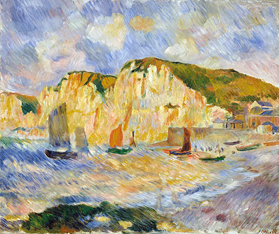 Sea and Cliffs, c.1885 | Renoir | Painting Reproduction