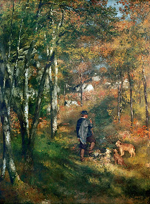 Der Maler Lecoeur im Wald von Fontainebleau | Renoir | Gemälde Reproduktion