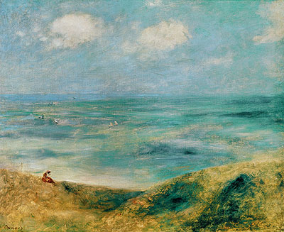 Seascape. Woman at the Seaside, c.1879/80 | Renoir | Painting Reproduction