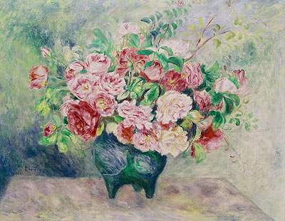 Rosen in einer Vase, c.1880 | Renoir | Gemälde Reproduktion