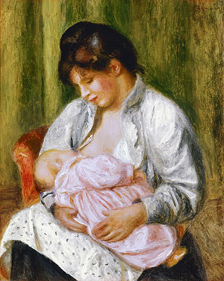 A Woman Nursing a Child, c.1894 | Renoir | Gemälde Reproduktion