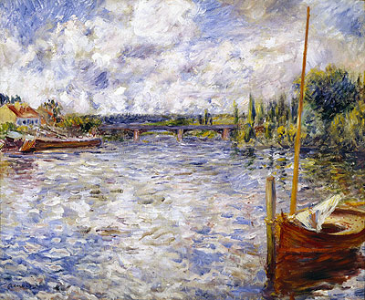 The Seine at Chatou, 1874 by Renoir | Painting Reproduction