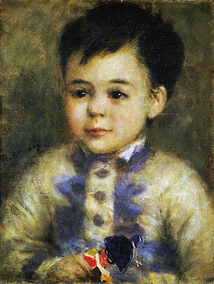 Boy with a Toy Soldier (Portrait of Jean de La Pommeraye), c.1875 | Renoir | Painting Reproduction