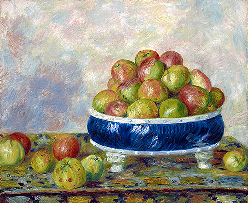 Äpfel in Schüssel, 1883 | Renoir | Gemälde Reproduktion