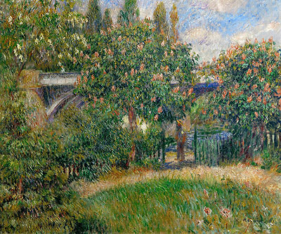 Railway Bridge at Chatou, 1881 | Renoir | Gemälde Reproduktion