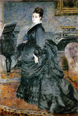 Portrait of a Lady (Mme Georges Hartmann), 1874 | Renoir | Painting Reproduction