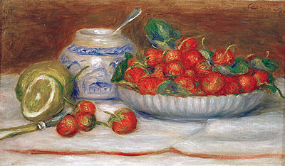 Still Life with Strawberries, 1905 by Renoir | Painting Reproduction