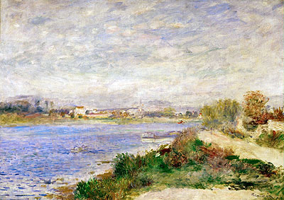The Seine River near Argenteuil, 1873 by Renoir | Painting Reproduction