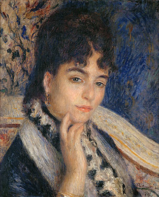 Portrait of Madame Alphonse Daudet, 1876 by Renoir | Painting Reproduction