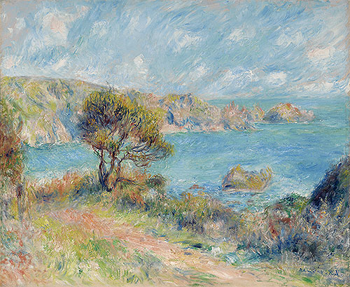 View at Guernsey, 1883 | Renoir | Painting Reproduction