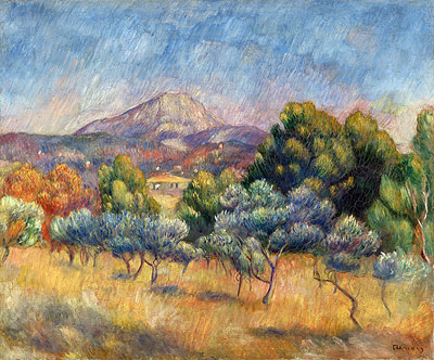 Sainte-Victoire Mountain, c.1888/89 | Renoir | Painting Reproduction