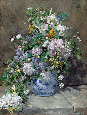 Spring Bouquet, 1866 | Renoir | Gemälde Reproduktion