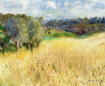 Wheatfield, 1879 | Renoir | Gemälde Reproduktion