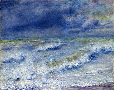 Seascape (The Wave), 1879 | Renoir | Gemälde Reproduktion