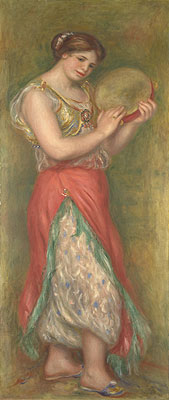 Dancing Girl with Tambourine, 1909 | Renoir | Painting Reproduction