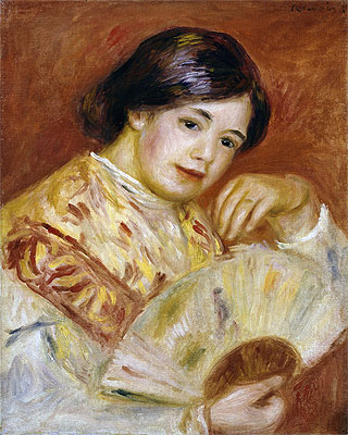 Coco mit einem japanischen Fächer | Renoir | Gemälde Reproduktion