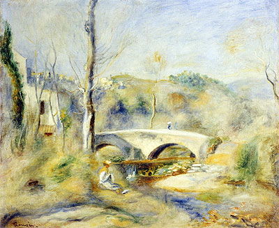 Landscape with a Bridge, undated | Renoir | Painting Reproduction