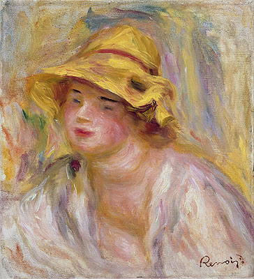 Study of a Girl, c.1918/19 | Renoir | Gemälde Reproduktion