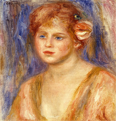 Portrait of a Young Girl, c.1918/19 | Renoir | Painting Reproduction
