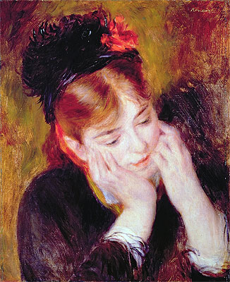 Contemplation, 1877 | Renoir | Gemälde Reproduktion