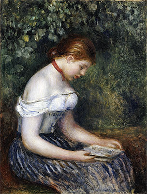 The Reader (A Seated Young Girl), 1887 | Renoir | Painting Reproduction