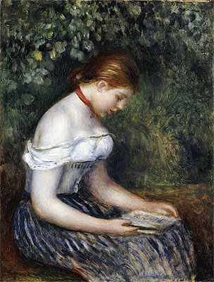 Die Leserin (ein sitzendes junges Mädchen) | Renoir | Gemälde Reproduktion