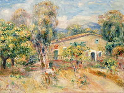 Collettes Farmhouse, Cagnes, 1910 | Renoir | Painting Reproduction
