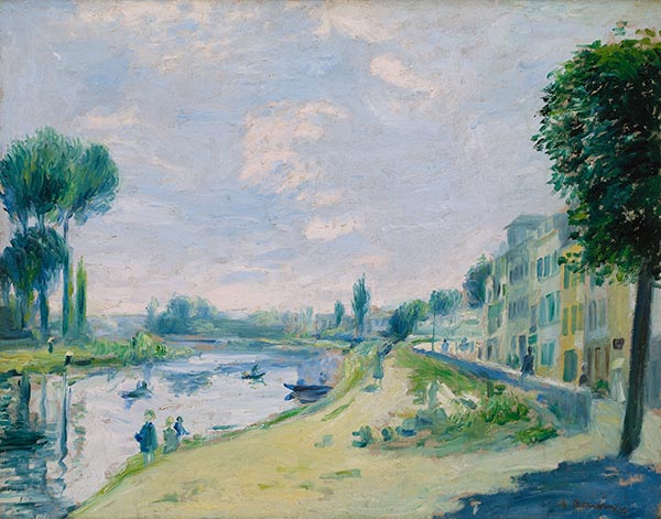 The Banks of the Seine at Bougival, c.1875 | Renoir | Painting Reproduction