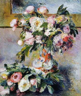 Peonies, 1878 | Renoir | Painting Reproduction