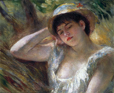 The Sleeper, 1880 | Renoir | Gemälde Reproduktion