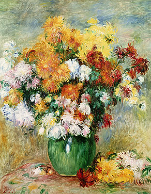 Bouquet of Chrysanthemums, c.1884 | Renoir | Painting Reproduction