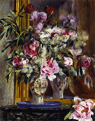 Vase of Flowers, 1871 | Renoir | Painting Reproduction