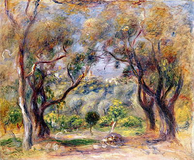 Landscape at Cagnes, undated | Renoir | Painting Reproduction
