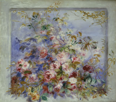 Roses in a Window, 1879 | Renoir | Painting Reproduction