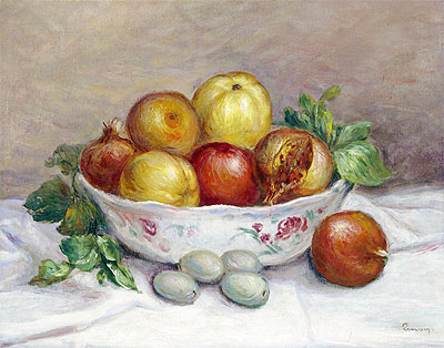 Still Life with a Pomegranate, undated | Renoir | Painting Reproduction