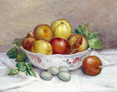 Stillleben mit einem Granatapfel | Renoir | Gemälde Reproduktion