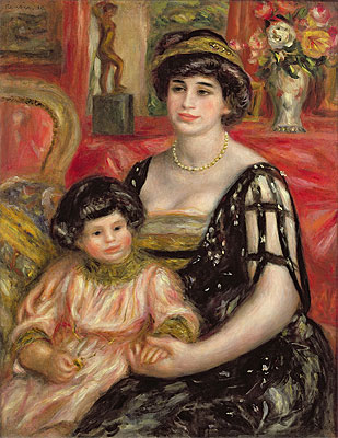Madame Josse Bernheim-Jeune and her Son Henry, 1910 | Renoir | Gemälde Reproduktion