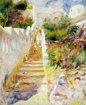 The Steps, Algiers, c.1882 | Renoir | Gemälde Reproduktion