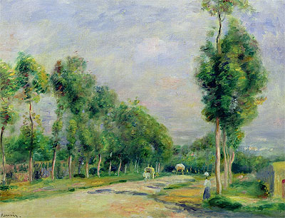 The Road to Versailles at Louveciennes, n.d. | Renoir | Gemälde Reproduktion