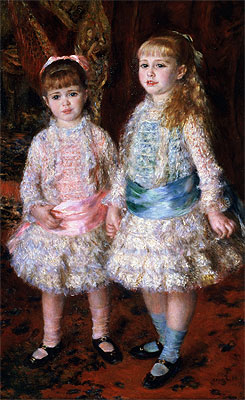 Rosa und Blau (Die Mädchen Cahen d'Anvers) | Renoir | Gemälde Reproduktion