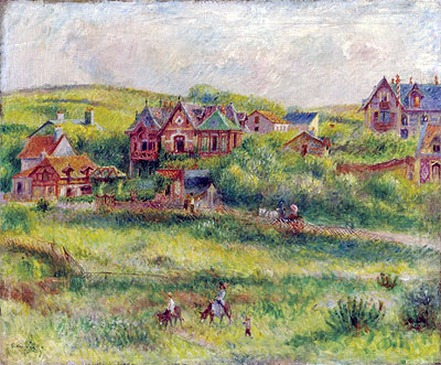 The House of Blanche Pierson, Pourville, 1882 | Renoir | Painting Reproduction