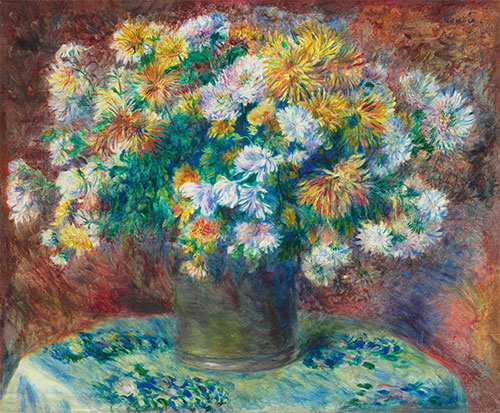 Chrysanthemen, c.1881/82 von Renoir | Gemälde-Reproduktion