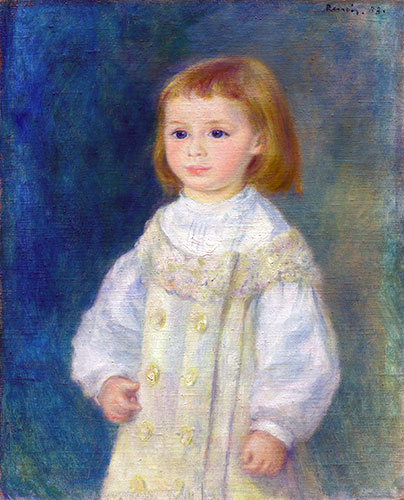 Lucie Berard (Kind in Weiß), 1883 | Renoir | Gemälde Reproduktion