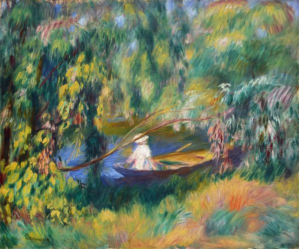 The Boat, c.1878 | Renoir | Painting Reproduction